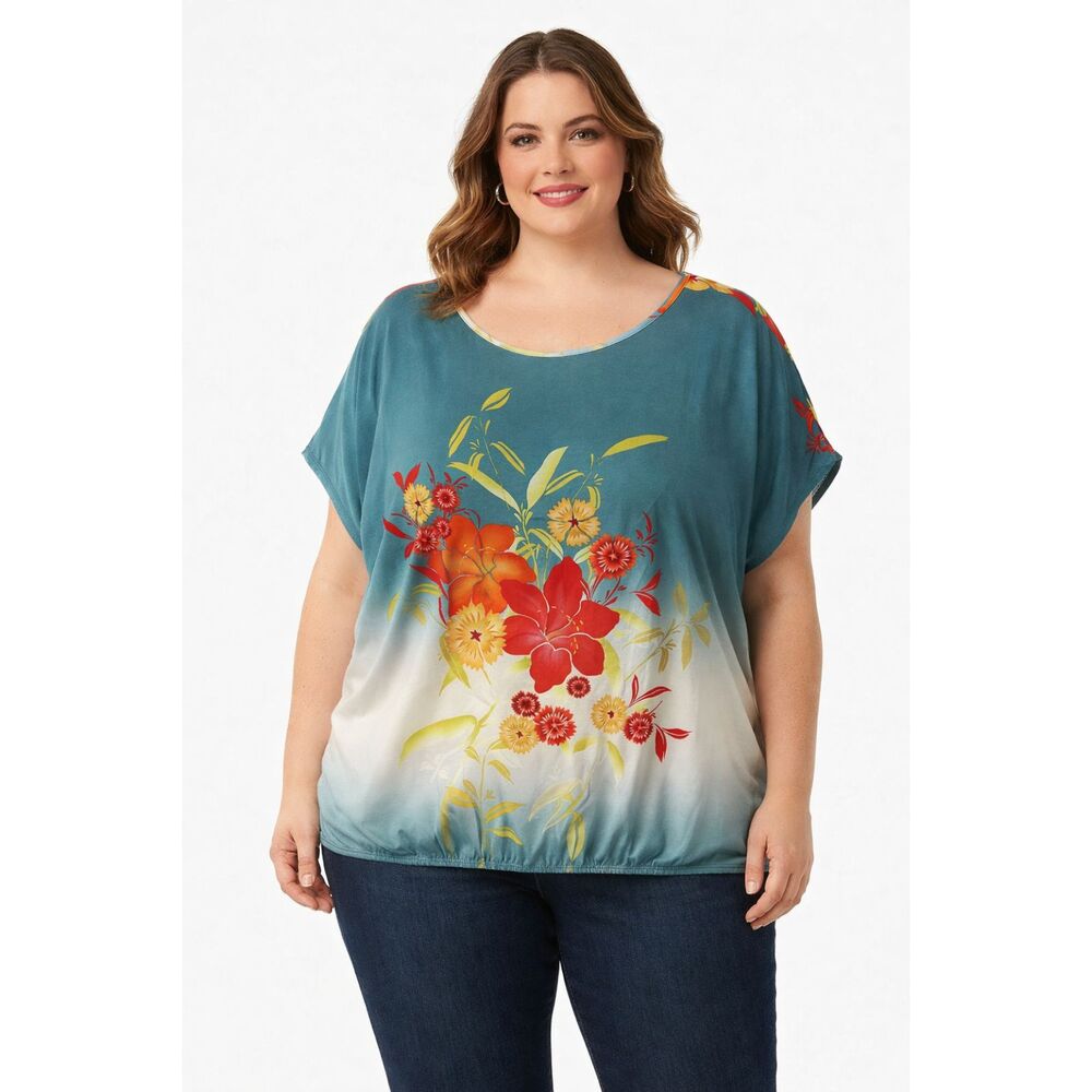 Weston Wear Floral Ombre Blouse Size XL – Lightweight Top